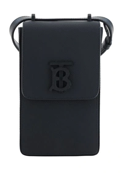 Burberry Phone Case Shoulder Bag In Black