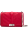 Rebecca Minkoff 'chevron Quilted Love' Crossbody Bag - Red In Scarlet/silver
