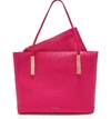 Ted Baker Pebbled Leather Tote - Pink In Fuchsia