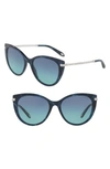 Tiffany & Co 55mm Gradient Cat Eye Sunglasses - Blue Swirl Gradient