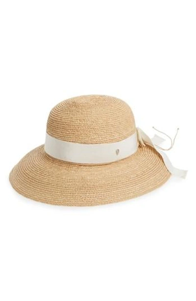 Helen Kaminski Newport Raffia Straw Hat - Brown In Natural/ Pearl