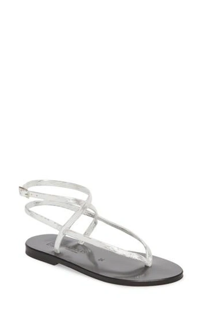 Kjacques Mate Sandal In Disco Argent Leather