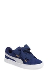 Puma Basket Heart Sneaker In Twilight Blue/ Halogen Blue