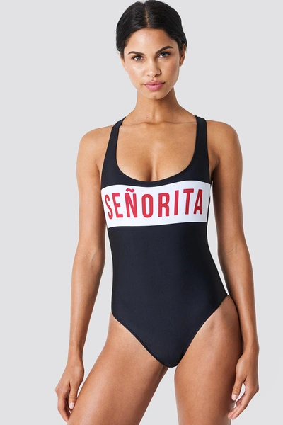 Colourful Rebel Senorita Bathing Suit - Black