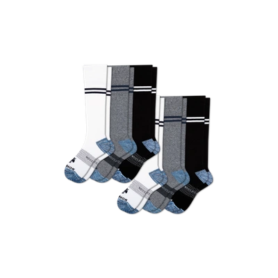 Bombas Everyday Compression Sock 6-pack (15-20mmhg) In Black White Charcoal