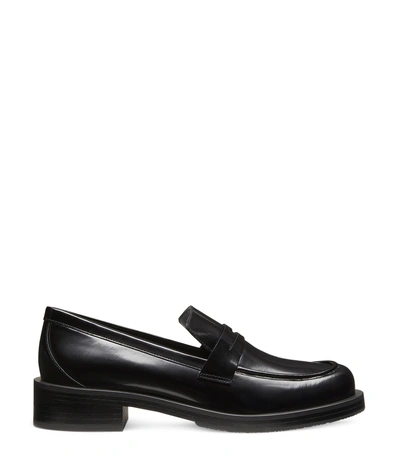 Stuart Weitzman , Palmer Bold Loafer, Flats And Loafers, Black, Spazzolato