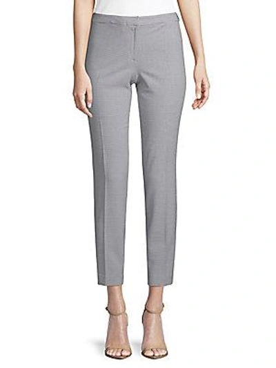 Calvin Klein Grid Cropped Pants In Navy White