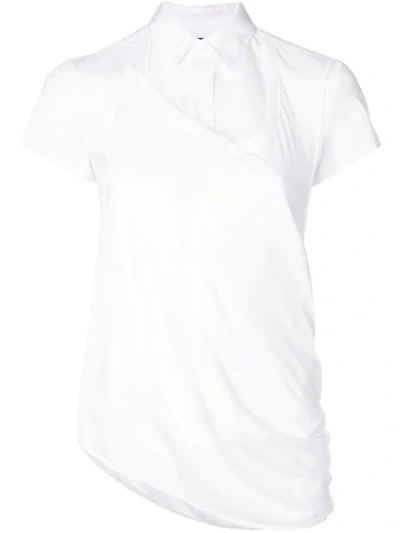 Y's Poplin Panel Shirt - White