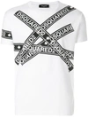 Dsquared2 Logo Tape Printed Cotton Jersey T-shirt In White