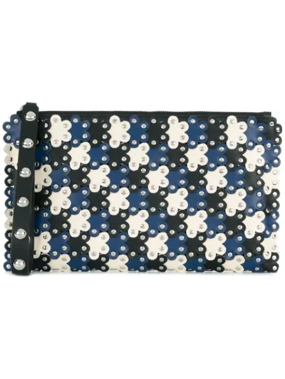 Red Valentino 'flower Puzzle' Clutch In Multicolour