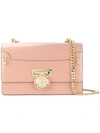 Balmain Gold-tone Coin Clasp Shoulder Bag - Pink