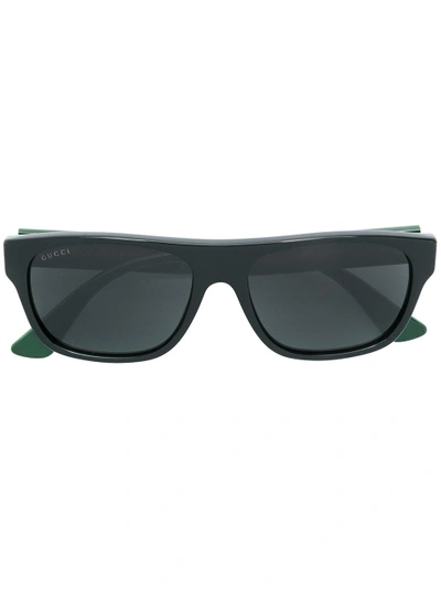 Gucci Web Square Sunglasses In Black