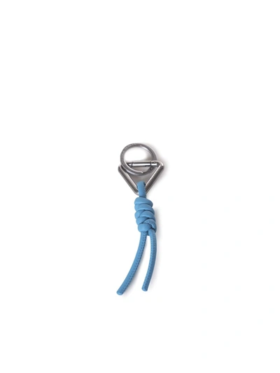 Bottega Veneta Triangle Keychain In Blue