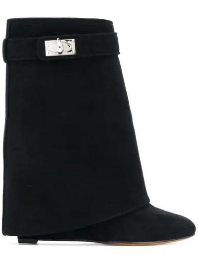 Givenchy Shark Lock Boots In Black