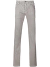 Jacob Cohen Denim-style Straight Leg Trousers - Grey