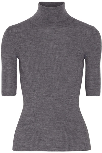 Theory Leenda Ribbed Merino Wool Turtleneck Sweater