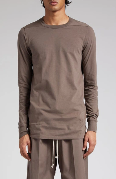 Rick Owens Level Long Sleeve T-shirt In Dust