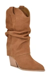 Nine West Wilton Slouch Bootie In Medium Brown