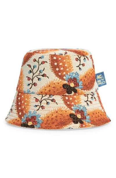 Etro Cotton Blend Bucket Hat In 0750 Arancio