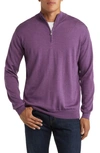 Peter Millar Autumn Crest Quarter Zip Sweater In Arctic Berry