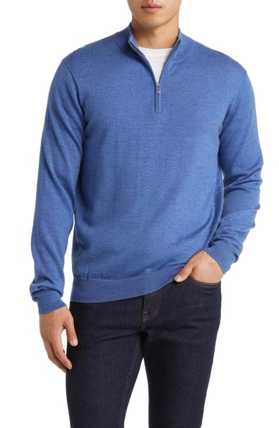 Peter Millar Autumn Crest Quarter Zip Sweater In Star Dust