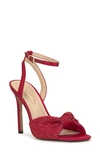 Jessica Simpson Ohela Ankle Strap Sandal In Red Muse Satin
