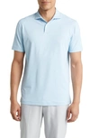 Peter Millar Crown Crafted Ambrose Jersey Performance Polo In Blue Frost