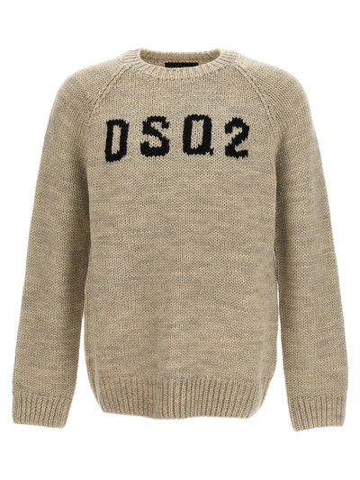 Dsquared2 Logo Sweater Sweater, Cardigans Gray In Grey
