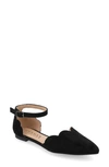Journee Collection Lana Ankle Strap Flat In Black