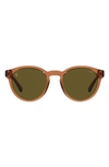 Polo Ralph Lauren 51mm Round Sunglasses In Brown