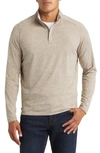 Peter Millar Crafted Stealth Quarter Zip Performance Pullover In Jute