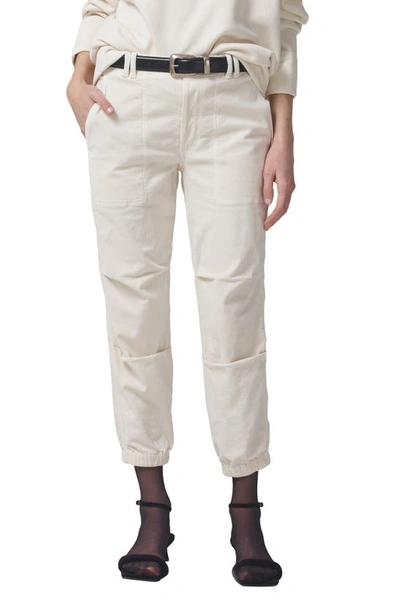 Citizens Of Humanity Agni Crop Corduroy Utility Trousers In Canvas