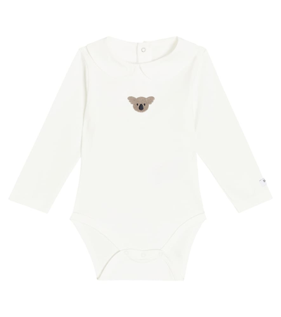 Donsje Baby Davy Cotton Jersey Onesie In White