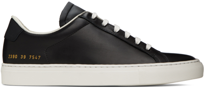 Common Projects Retro Leather Sneakers In 7547 Black
