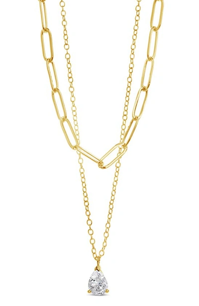 Sterling Forever Savannah Layered Necklace In Gold