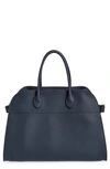 The Row Soft Margaux 15 Leather Bag In Indigo Pld