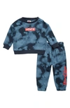Levi's® Babies' Tie Dye Sweatshirt & Joggers Set In Dress Blues