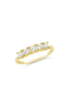 Sterling Forever Rowan Cubic Zirconia Ring In Gold