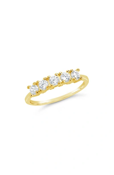 Sterling Forever Rowan Cubic Zirconia Ring In Gold