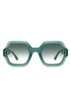 Isabel Marant 52mm Square Sunglasses In Green/ Grey Green