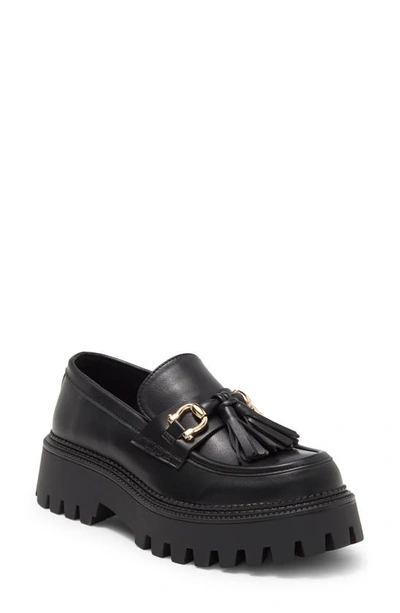 Steve Madden Berklie Platform Loafer In Black