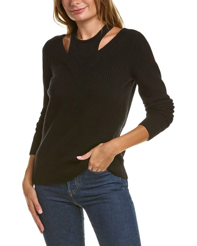 Michael Kors V-neck Cashmere Sweater In Black