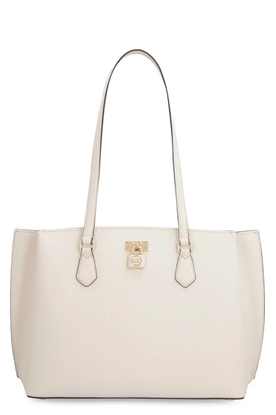Michael Michael Kors Ruby Leather Tote In Ivory