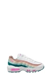 Nike Kids' Air Max 95 Recraft Gs Sneaker In White/ Pink/ Geode Teal/ Jade