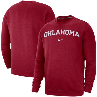 Nike Crimson Oklahoma Sooners Club Fleece Sweatshirt