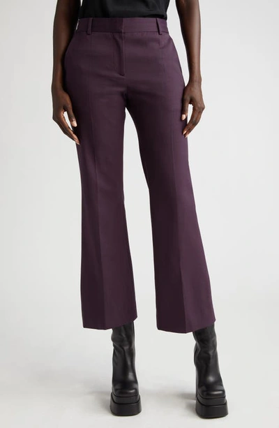 Altuzarra Fossett Stretch Wool Ankle Trousers In Aubergine