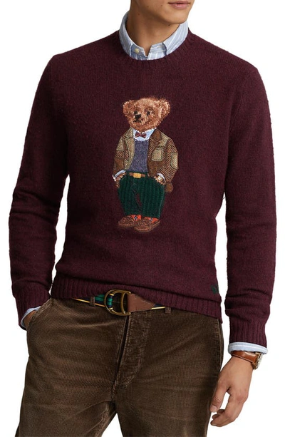 Polo Ralph Lauren Polo Bear Graphic-intarsia Wool And Cashmere-blend Jumper In Black