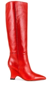 Sam Edelman Vance Pointed Toe Knee High Boot In Red