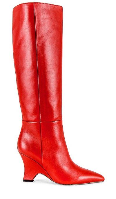 Sam Edelman Vance Pointed Toe Knee High Boot In Red
