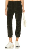 Citizens Of Humanity Agni Crop Corduroy Utility Pants In Washed Charcoal